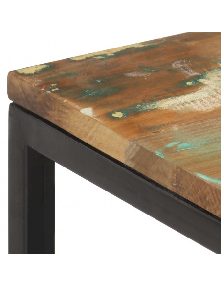 Tavolini da Salotto Impilabili 2 pz Legno Massello di Recupero