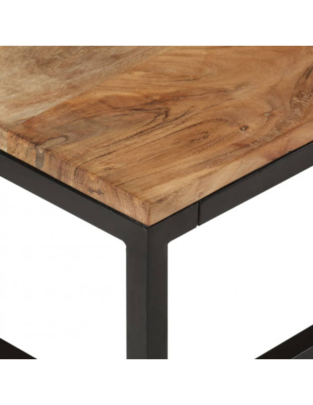 Tavolini da Salotto Impilabili 2 pz Legno Massello di Acacia