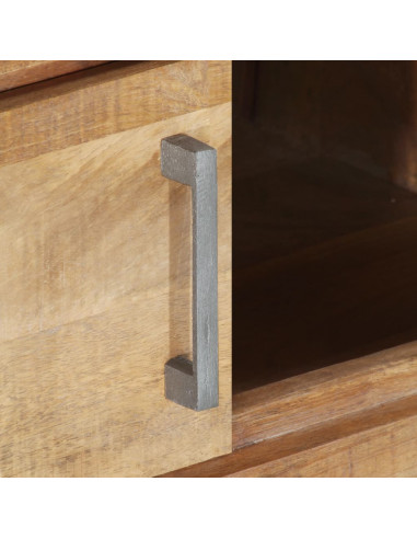 Tavolino da Salotto 95x50x40 cm in Legno di Mango Grezzo