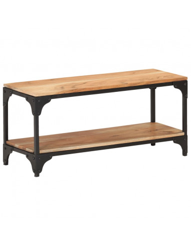 Tavolino da Salotto 90x30x40 cm in Legno Massello di Acacia