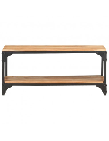 Tavolino da Salotto 90x30x40 cm in Legno Massello di Acacia