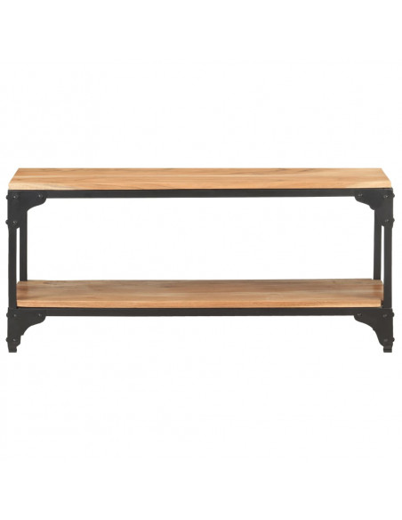 Tavolino da Salotto 90x30x40 cm in Legno Massello di Acacia