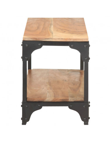 Tavolino da Salotto 90x30x40 cm in Legno Massello di Acacia