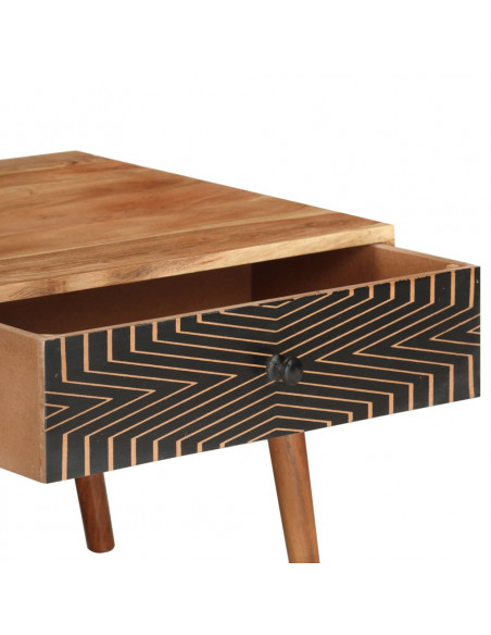 Tavolino da Caffè 100x50x39 cm in Legno Massello di Acacia
