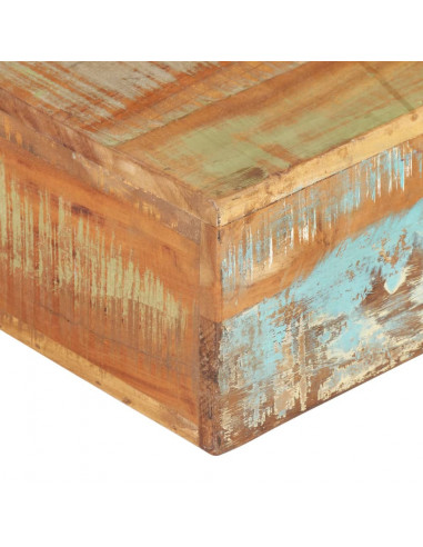 Tavolino da Caffè 80x80x28 cm in Legno Massello di Recupero