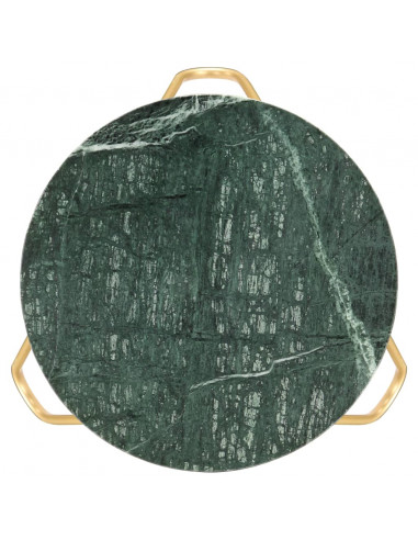 Tavolino da Caffè Verde 40x40x40 cm Pietra Vera Testura Marmo