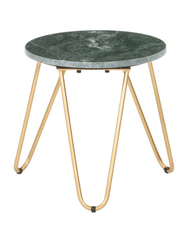 Tavolino da Caffè Verde 40x40x40 cm Pietra Vera Testura Marmo