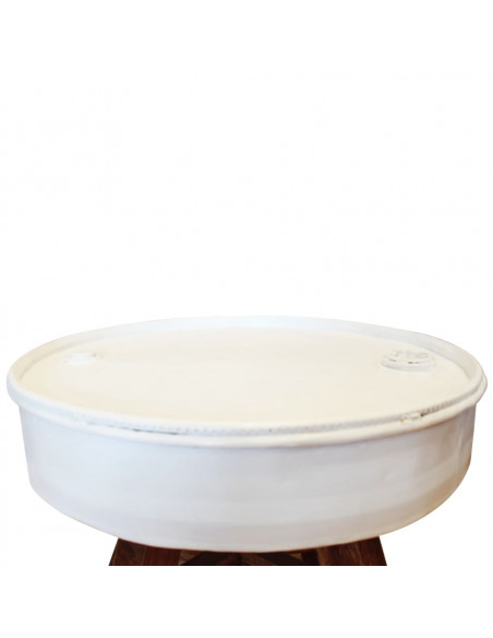Tavolino da Caffè in Legno Massello Recuperato 60x45 cm Bianco