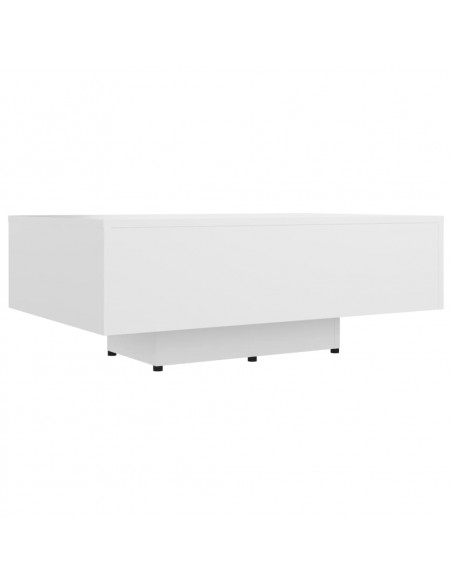 Tavolino da Salotto Bianco 85x55x31 cm in Legno Multistrato
