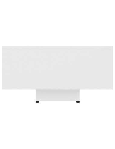 Tavolino da Salotto Bianco 85x55x31 cm in Legno Multistrato