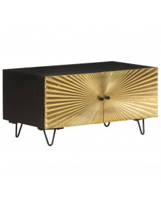 Tavolino da Salotto 90x50x45 cm in Legno Massello di Mango 2