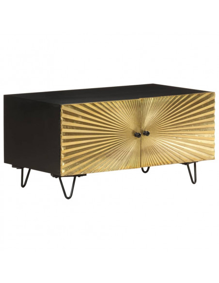 Tavolino da Salotto 90x50x45 cm in Legno Massello di Mango