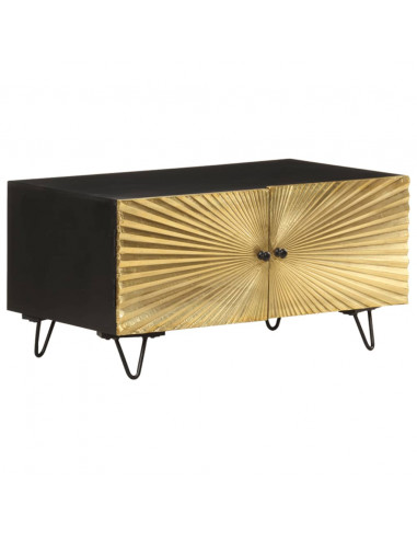 Tavolino da Salotto 90x50x45 cm in Legno Massello di Mango