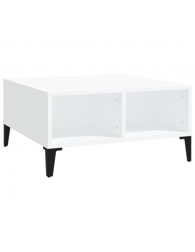 Tavolino da Salotto Bianco 60x60x30 cm in Legno Multistrato