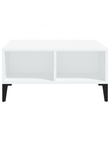 Tavolino da Salotto Bianco 60x60x30 cm in Legno Multistrato