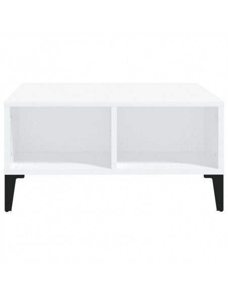 Tavolino da Salotto Bianco 60x60x30 cm in Legno Multistrato