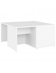 Tavolini da Salotto 4 pz Bianchi 33x33x33 cm in Multistrato 2