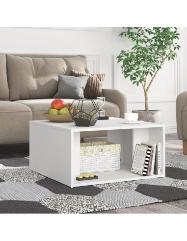 Tavolini da Salotto 4 pz Bianchi 33x33x33 cm in Multistrato