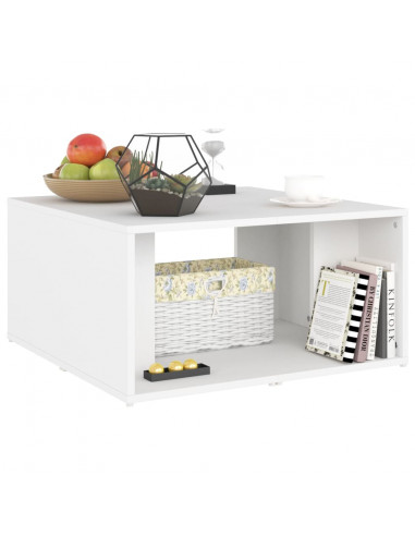 Tavolini da Salotto 4 pz Bianchi 33x33x33 cm in Multistrato