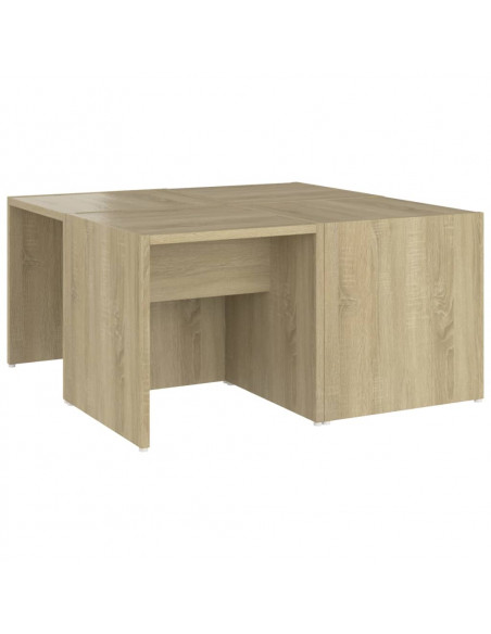 Tavolini Salotto 4pz Rovere Sonoma 33x33x33cm Legno Multistrato