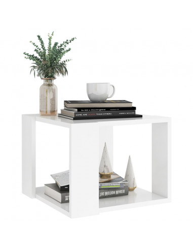 Tavolino da Salotto Bianco 40x40x30 cm in Legno Multistrato