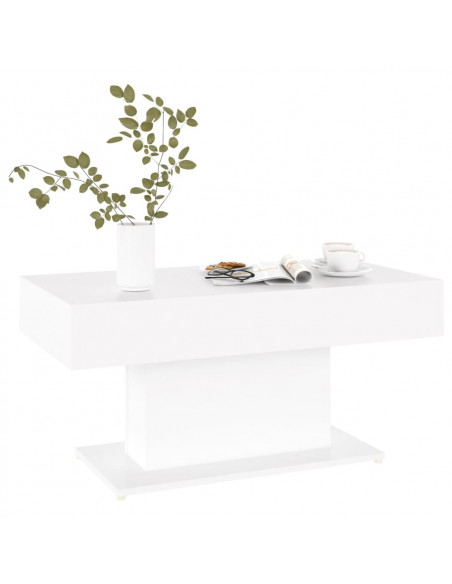 Tavolino da Salotto Bianco 96x50x45 cm in Legno Multistrato
