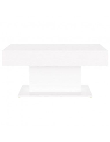 Tavolino da Salotto Bianco 96x50x45 cm in Legno Multistrato