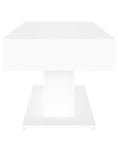 Tavolino da Salotto Bianco 96x50x45 cm in Legno Multistrato