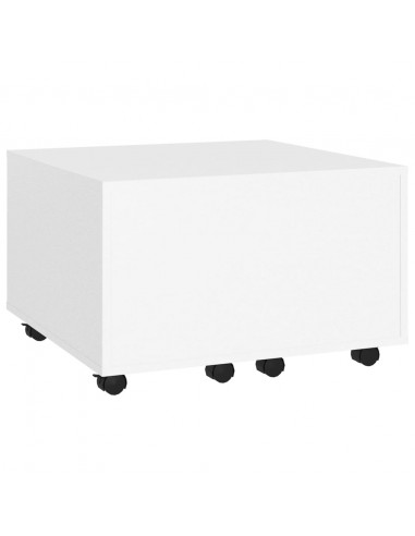 Tavolino da Salotto Bianco 60x60x38 cm in Legno Multistrato