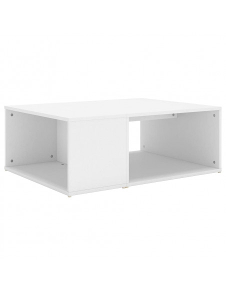 Tavolino da Salotto Bianco 90x67x33 cm in Legno Multistrato