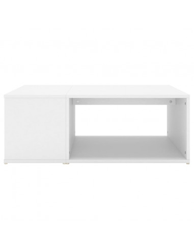 Tavolino da Salotto Bianco 90x67x33 cm in Legno Multistrato