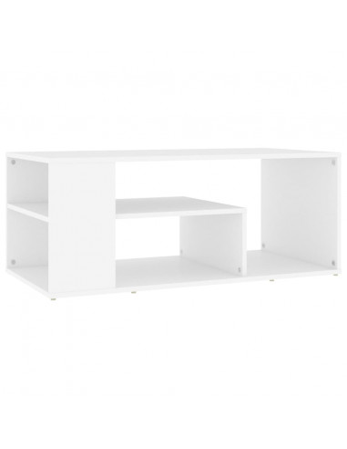 Tavolino da Salotto Bianco 100x50x40 cm in Legno Multistrato