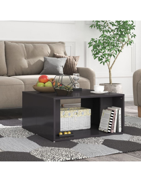 Tavolini Salotto 4pz Grigio Lucido 33x33x33cm Legno Multistrato