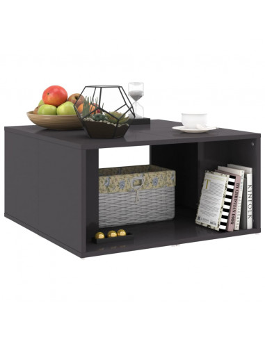 Tavolini Salotto 4pz Grigio Lucido 33x33x33cm Legno Multistrato