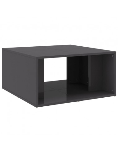Tavolini Salotto 4pz Grigio Lucido 33x33x33cm Legno Multistrato