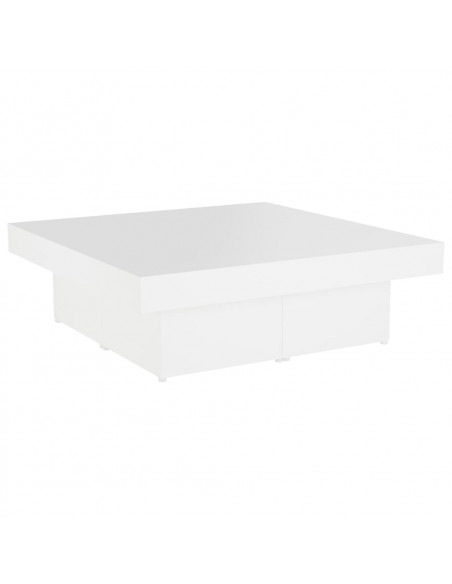 Tavolino da Salotto Bianco 90x90x28 cm in Legno Multistrato