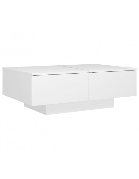Tavolino da Salotto Bianco 90x60x31 cm in Legno Multistrato