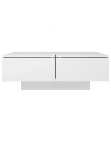 Tavolino da Salotto Bianco 90x60x31 cm in Legno Multistrato