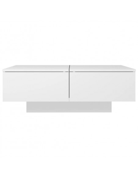 Tavolino da Salotto Bianco 90x60x31 cm in Legno Multistrato