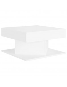 Tavolino da Salotto Bianco 57x57x30 cm in Legno Multistrato 2