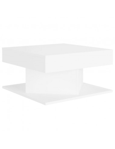 Tavolino da Salotto Bianco 57x57x30 cm in Legno Multistrato