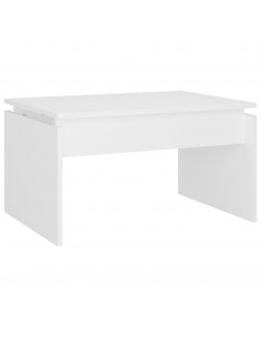 Tavolino da Salotto Bianco 68x50x38 cm Legno Multistrato 2