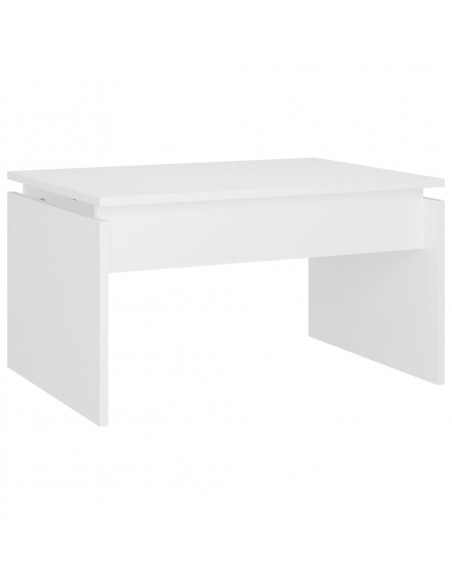 Tavolino da Salotto Bianco 68x50x38 cm Legno Multistrato