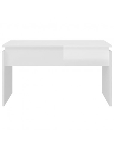 Tavolino da Salotto Bianco Lucido 68x50x38 cm Legno Multistrato