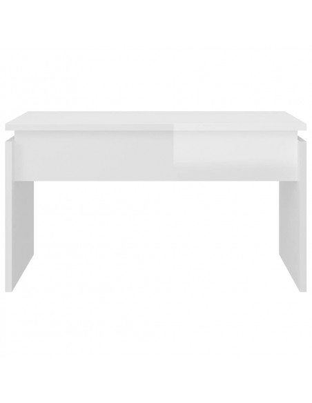 Tavolino da Salotto Bianco Lucido 68x50x38 cm Legno Multistrato