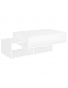 Tavolino da Salotto Bianco 102x55x42 cm Legno Legno Multistrato 2