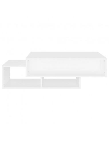 Tavolino da Salotto Bianco 102x55x42 cm Legno Legno Multistrato