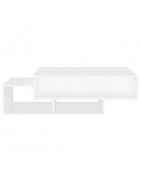 Tavolino da Salotto Bianco 102x55x42 cm Legno Legno Multistrato