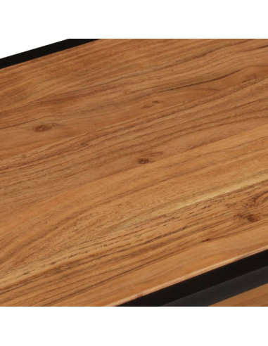 Tavolino da Salotto 90x45x35 cm in Legno Massello di Acacia