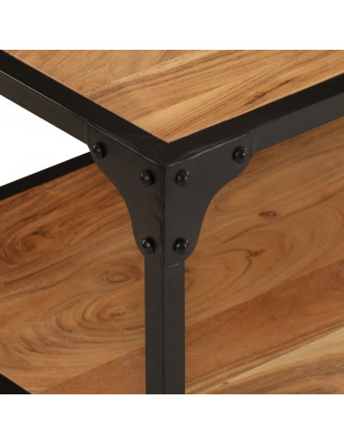 Tavolino da Salotto 90x45x35 cm in Legno Massello di Acacia